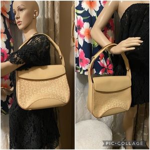 CELINE Shoulder Bag  Light Brown Canvas